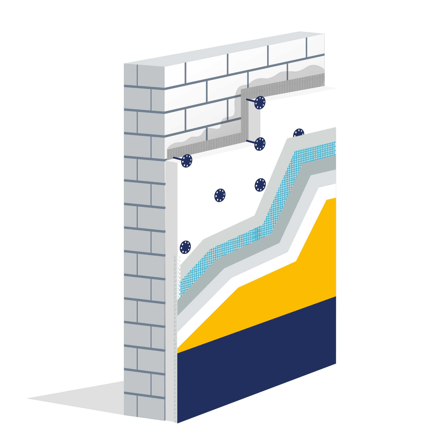 graphic of a wall with insulation