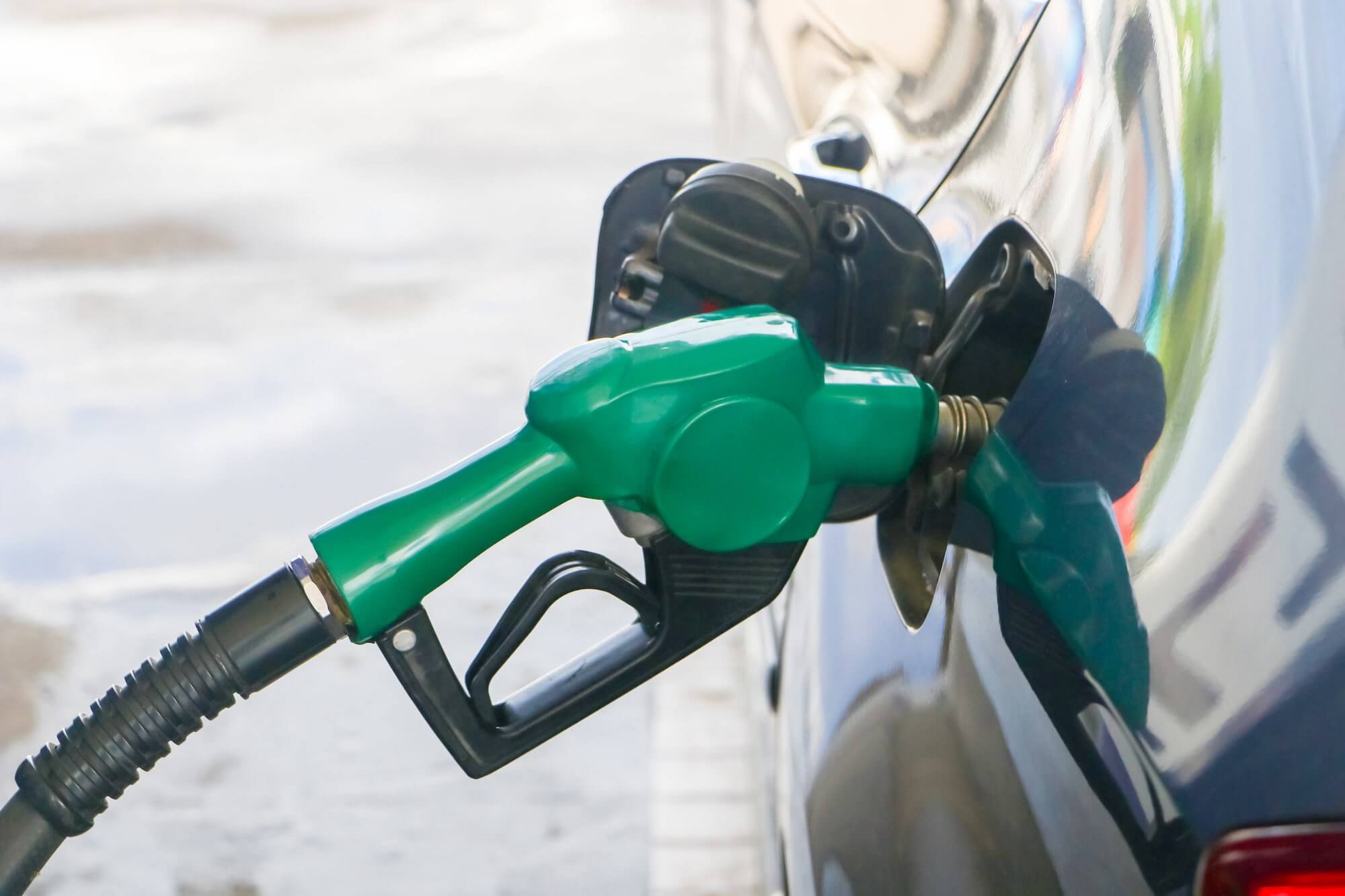 petrol pump in a car petrol pump in a car