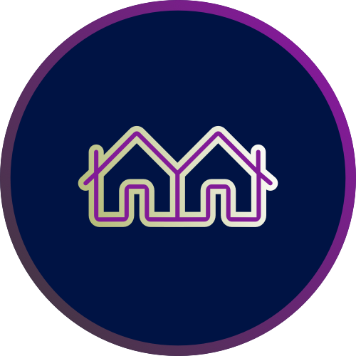 semi detached house icon